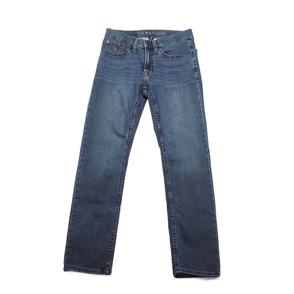 U.S. Polo Assn. Men's W28 L30 Slim Fit Stretch Jeans Medium Wash Denim Blue